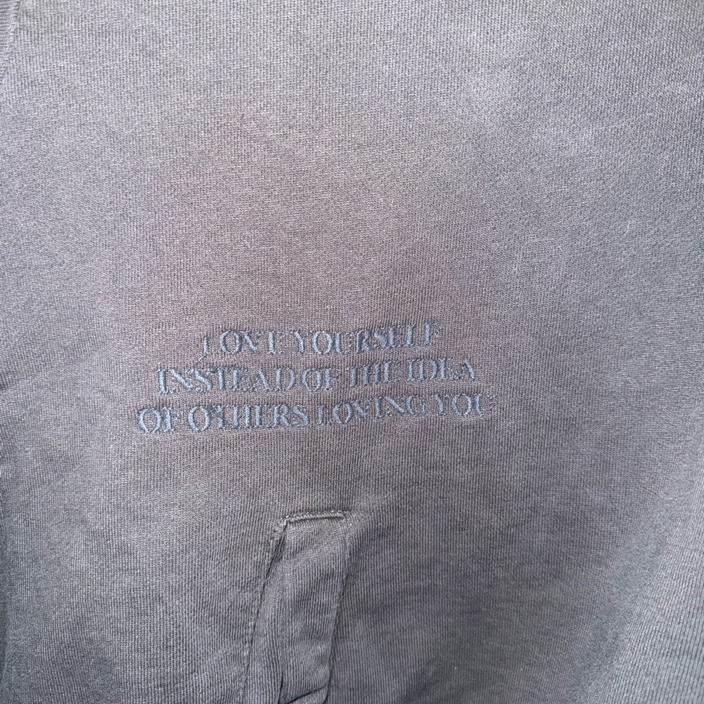 The Mayfair Group Dark Grey “Self Love Club” Zip-Up Hoodie - Picture 2 of 6